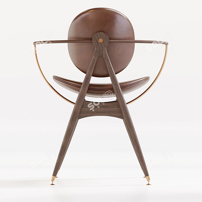 Modern Circle Chair: Stylish and Versatile 3D model image 2