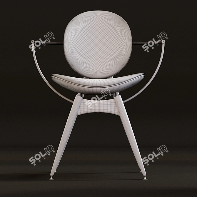 Modern Circle Chair: Stylish and Versatile 3D model image 4