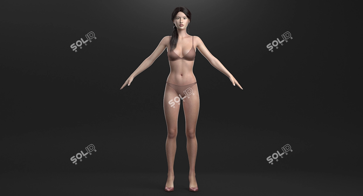 Cinderella: High-Quality 3D Character 3D model image 4