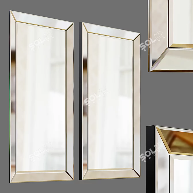 Reflective Elegance: Vinsan Mirror 3D model image 1