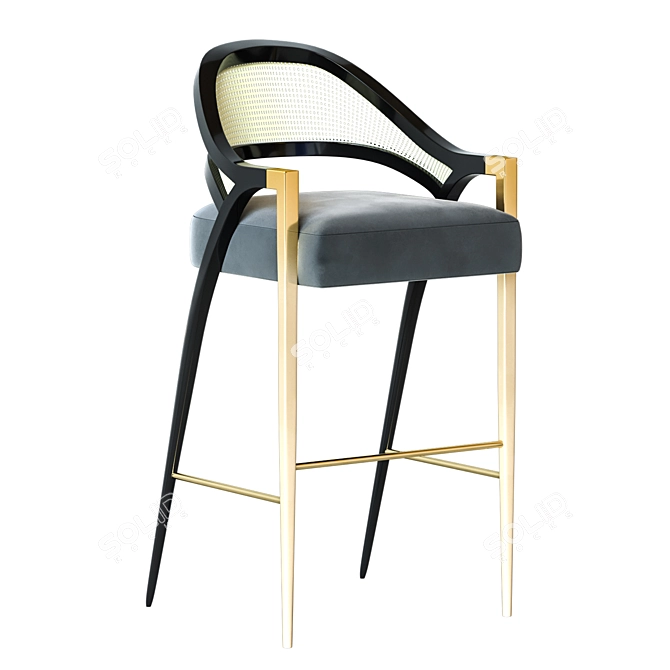 Modern Anais Dining Chair 3D model image 2