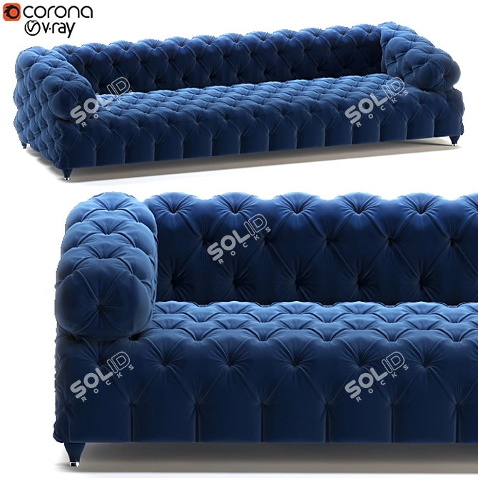 3D Max Sofa Model 3D model image 1