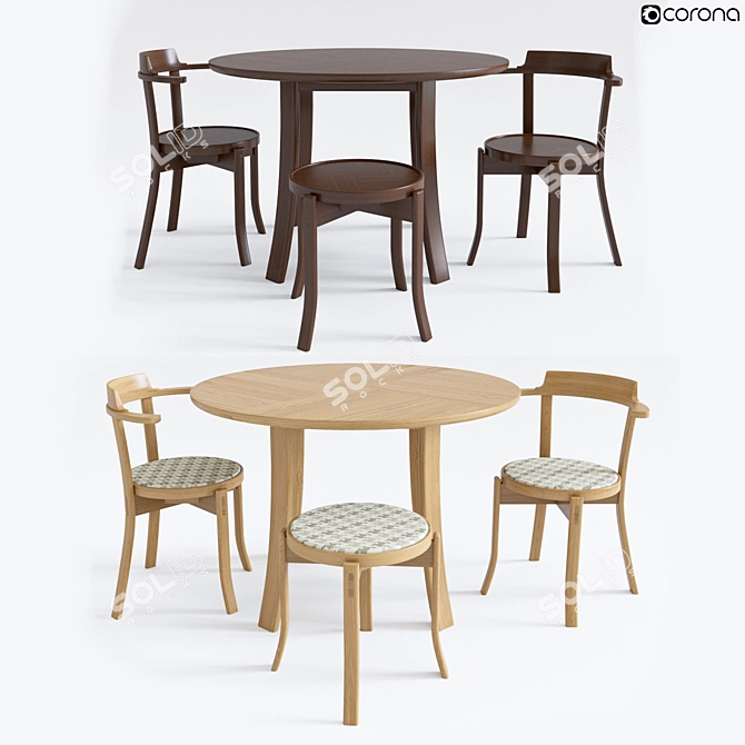 Stylish Runt Furniture Set 3D model image 1