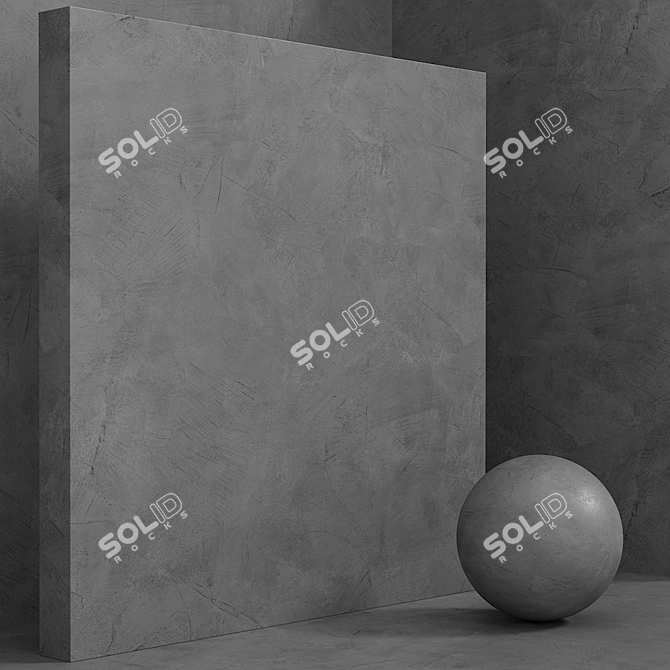 Seamless Concrete Plaster Set 3D model image 5