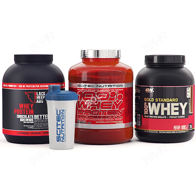 PowerBlend Whey Shaker 3D model image 1