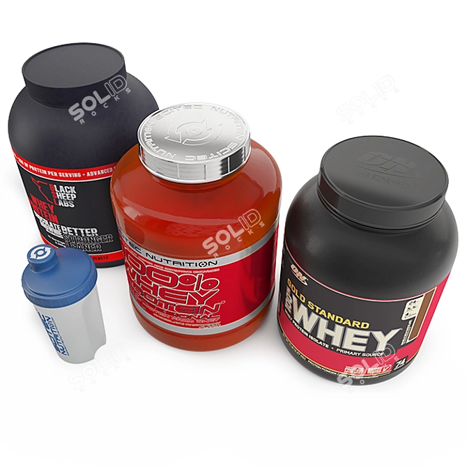 PowerBlend Whey Shaker 3D model image 2