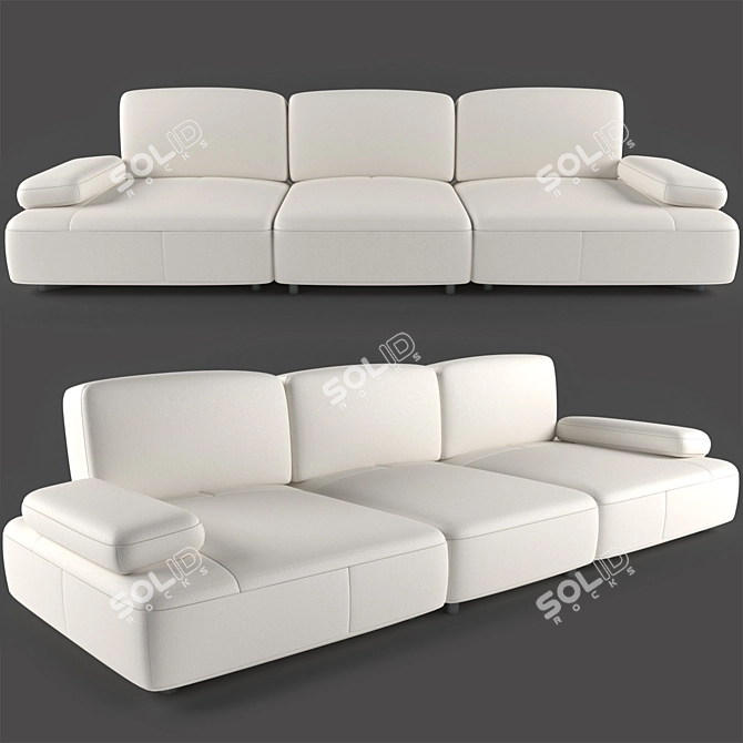 Natuzzi Immenso Sofa: Stylish Comfort for Your Home 3D model image 4