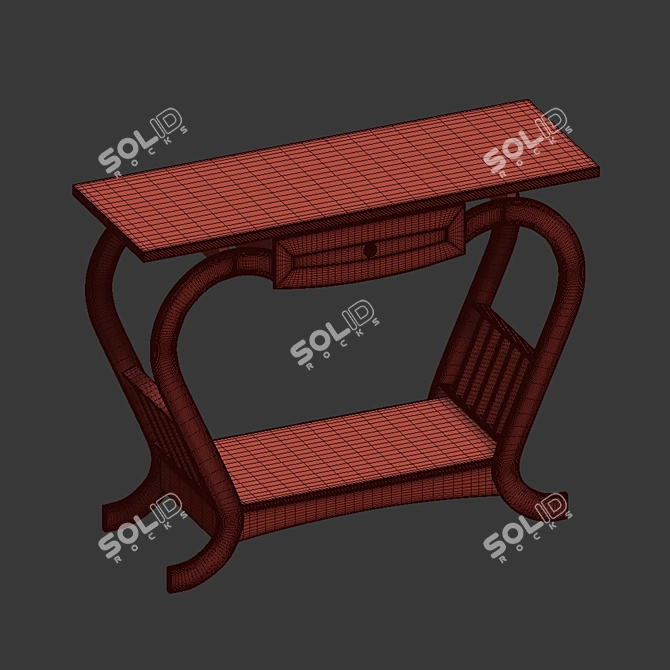 Elegant Karina Console Table 3D model image 3