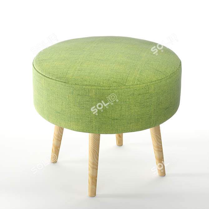 Round Heidi Pouf 3D model image 2