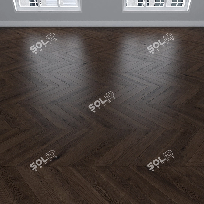 Oak Parquet: Herringbone, Linear, Chevron 3D model image 4