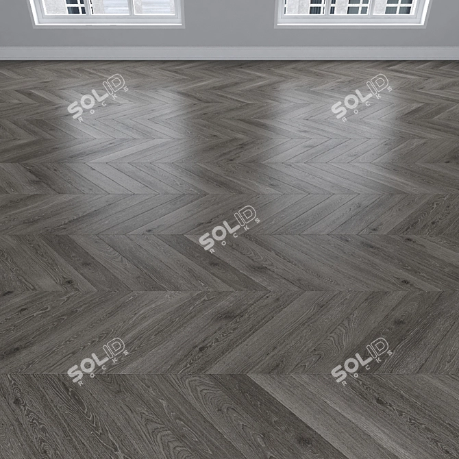 Gray Oak Parquet - Herringbone, Linear, Chevron 3D model image 4