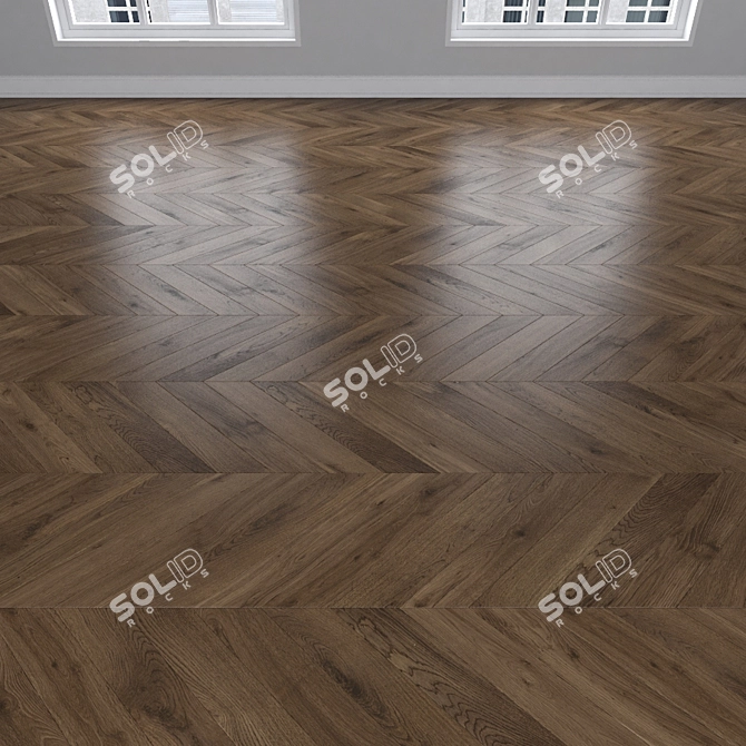 Oak Parquet: Herringbone, Linear, Chevron 3D model image 4