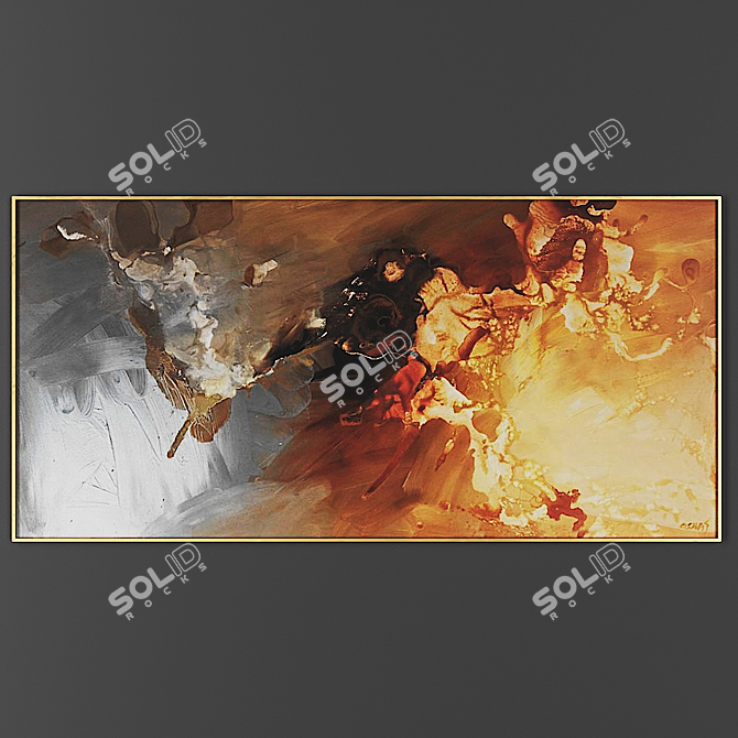 Elegant Frame for Artwork 3D model image 1