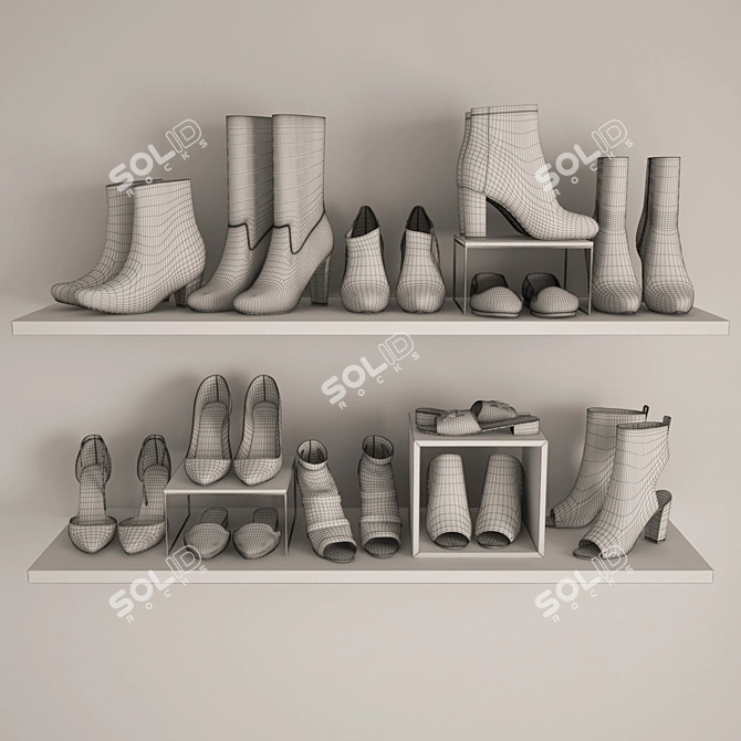 Sleek Women's Shoes Collection 3D model image 5