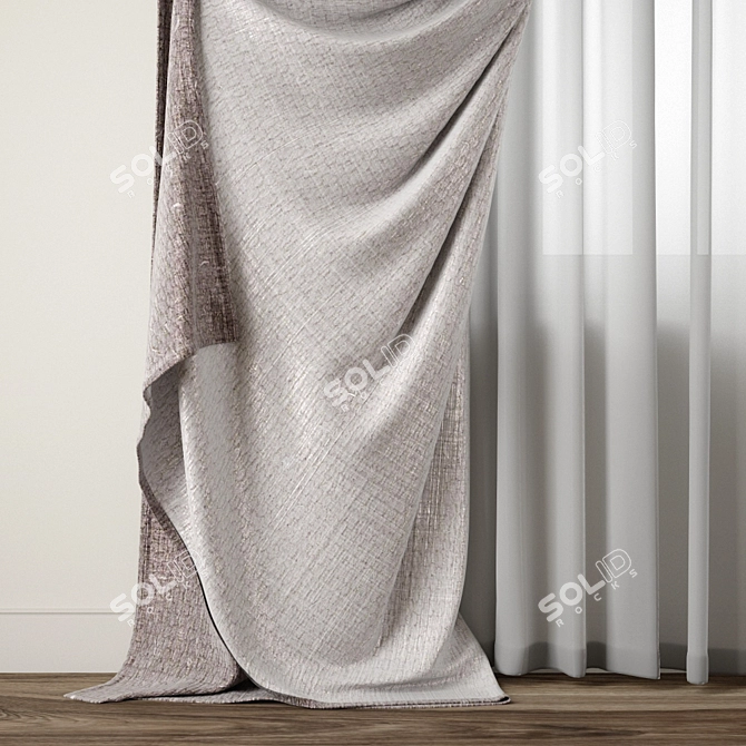 Exquisite Curtain Model: 3DS Max & OBJ 3D model image 2