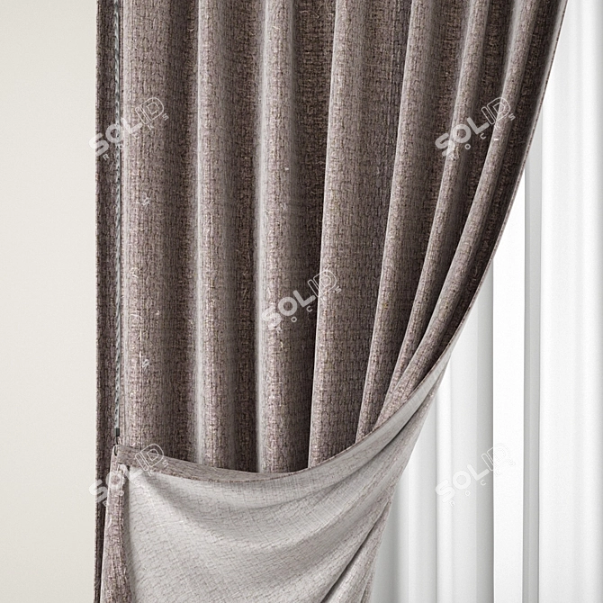 Exquisite Curtain Model: 3DS Max & OBJ 3D model image 3