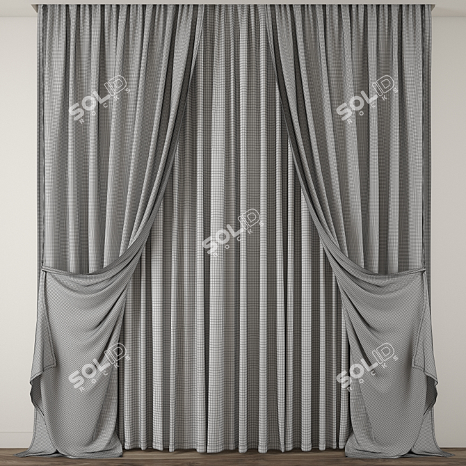 Exquisite Curtain Model: 3DS Max & OBJ 3D model image 4