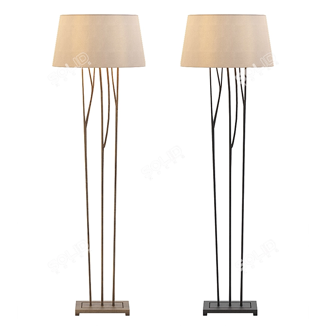 Sleek Aspen Floor Lamp 3D model image 1