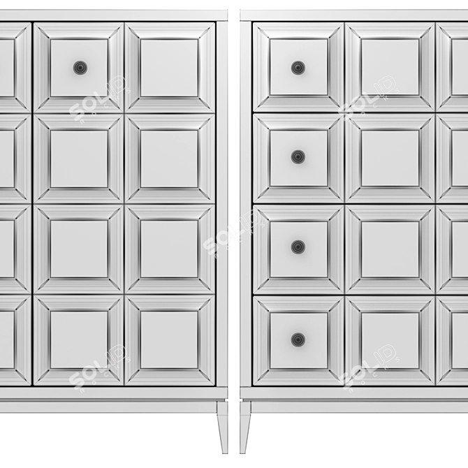 Austin Dresser: Stylish and Spacious 3D model image 4