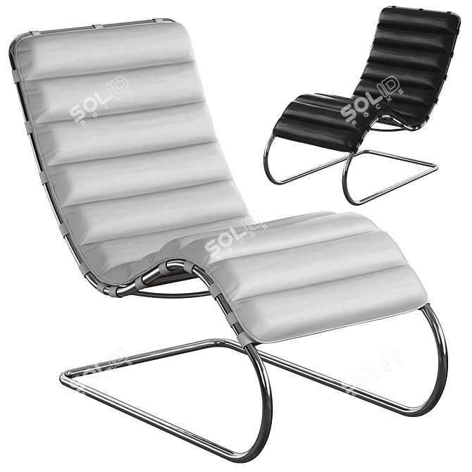 Title: Sophisticated Knoll MR Lounge Chaise 3D model image 1