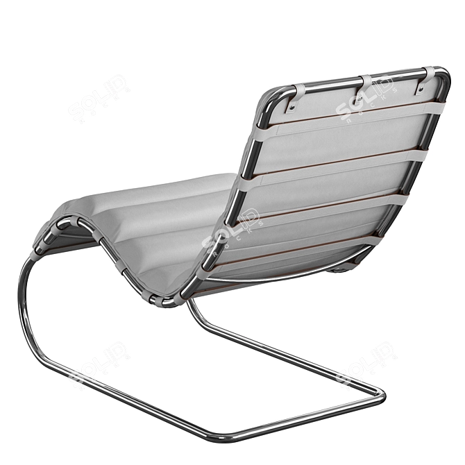 Title: Sophisticated Knoll MR Lounge Chaise 3D model image 2