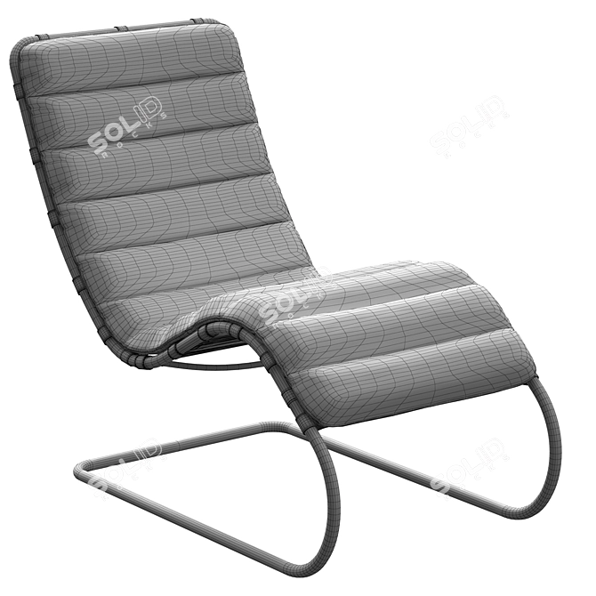 Title: Sophisticated Knoll MR Lounge Chaise 3D model image 5