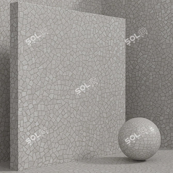 Seamless Stone & Terrazzo Tile Set 3D model image 3