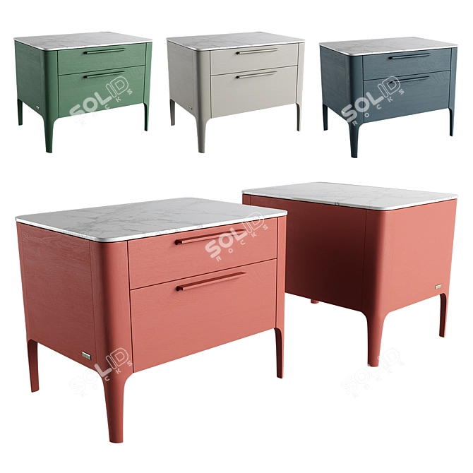Mara Furman Nightstand: Sleek & Stylish 3D model image 1