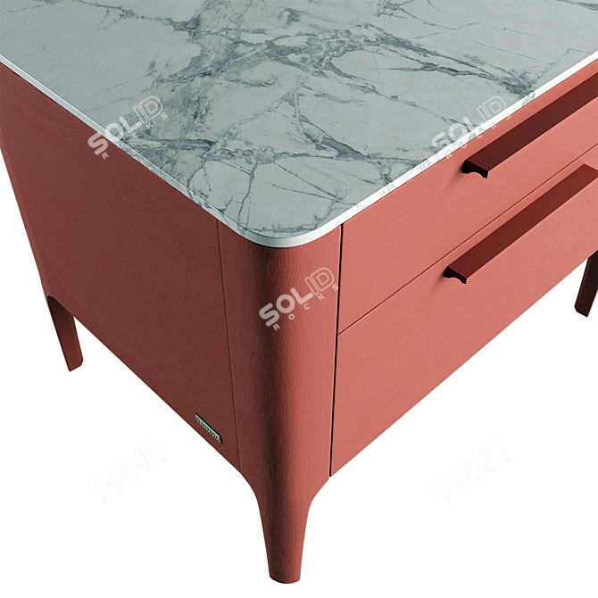 Mara Furman Nightstand: Sleek & Stylish 3D model image 3
