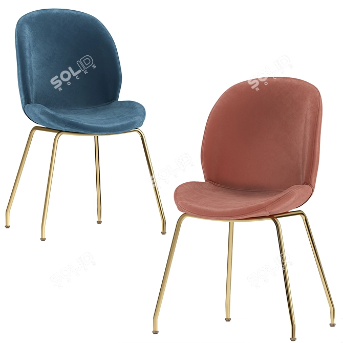 Sleek Beetle Chairs 3D model image 1