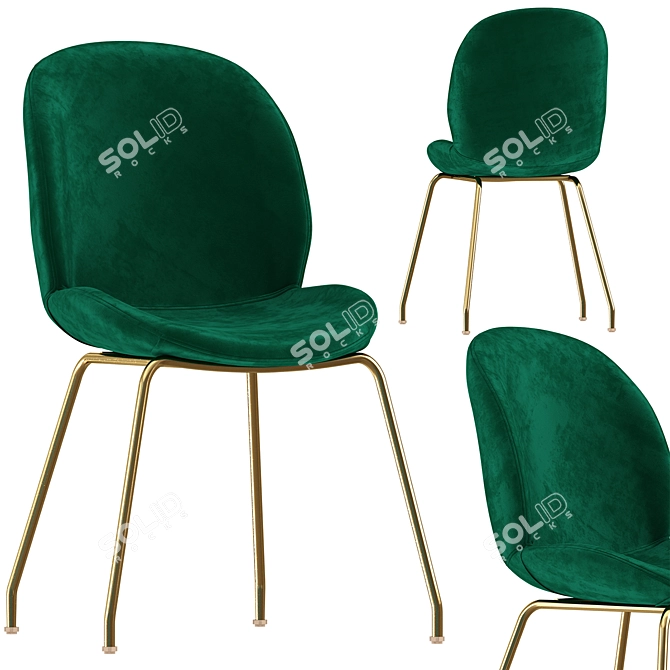 Sleek Beetle Chairs 3D model image 2