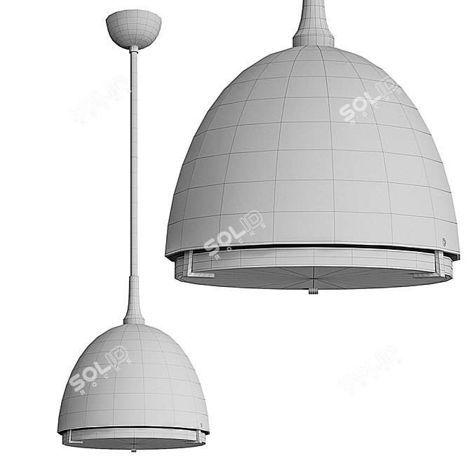 Elegant Jannah Pendant Chandelier 3D model image 5