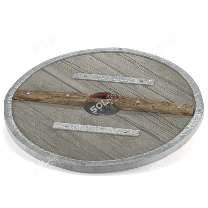 Viking-Style Medieval Shield 3D model image 7