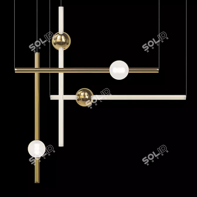 Orion Globe Light: Modern Hanging Chandelier 3D model image 1