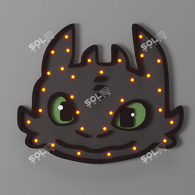 Dragon Night Lights 3D model image 2