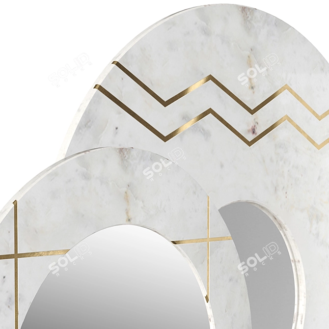 Stone Mirror Decor: Elegant Decorative Mirrors 3D model image 3