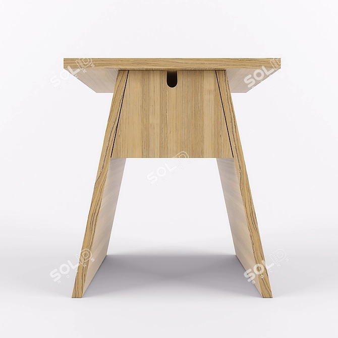Asayo Bedside Table - Compact and Stylish 3D model image 1