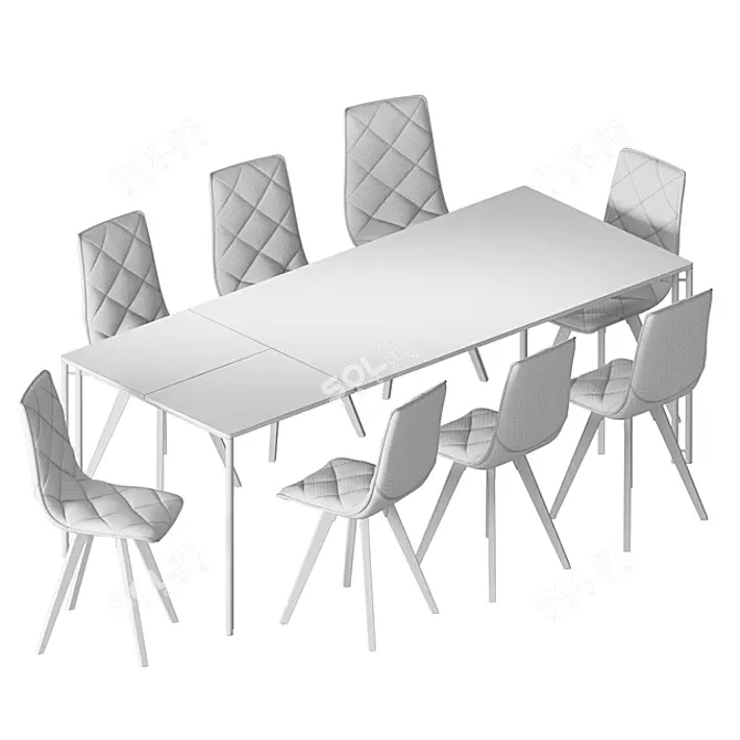 MAHON Folding Table - Sophisticated and Versatile 3D model image 5