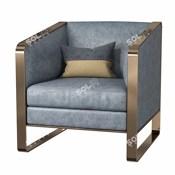 Elegant Yvette Accent Chair 3D model image 1