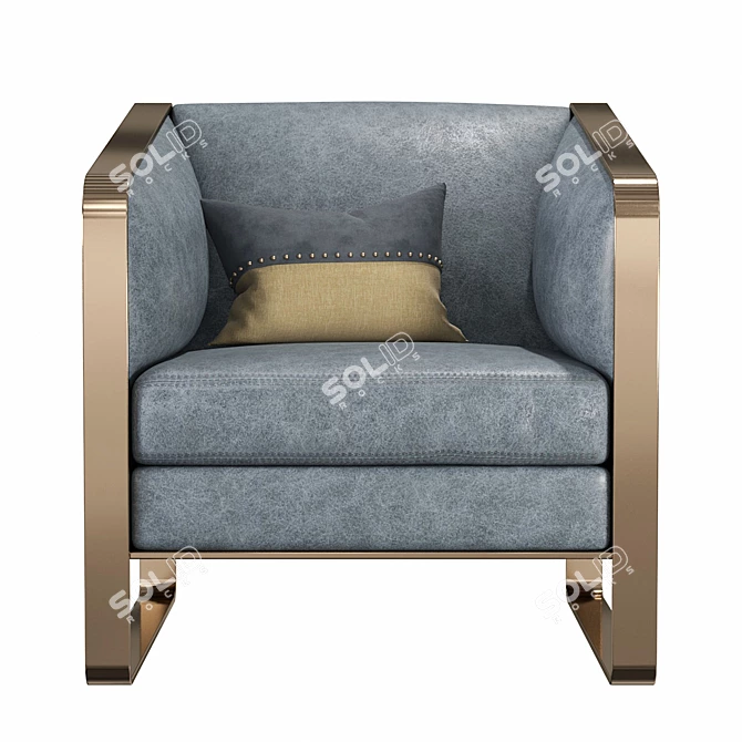 Elegant Yvette Accent Chair 3D model image 2