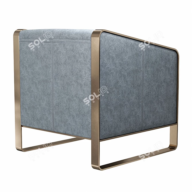 Elegant Yvette Accent Chair 3D model image 3