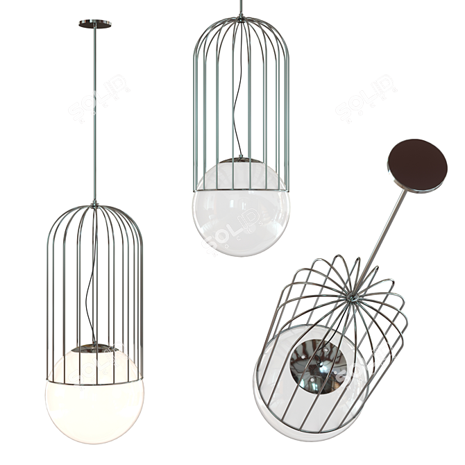 Design Hanging Lamp | 200x200x480mm 3D model image 1