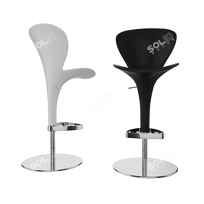 Sleek and Stylish Oslo Stool 3D model image 2