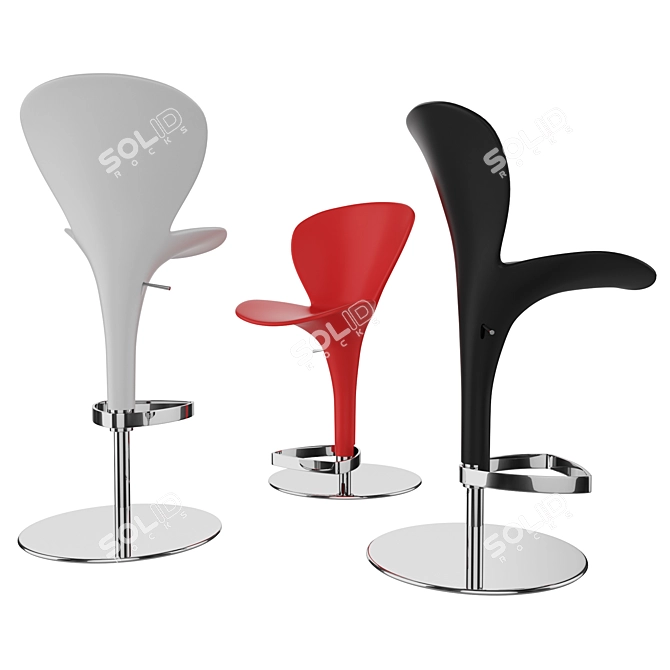 Sleek and Stylish Oslo Stool 3D model image 3