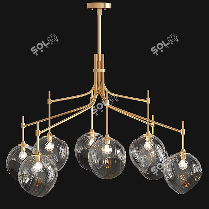 Nest 899340-2CL Pendant: Sleek and Modern Lighting 3D model image 1