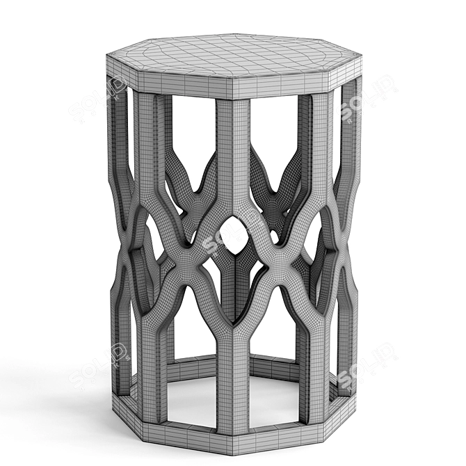 Modern Rustic Inder Side Table 3D model image 3