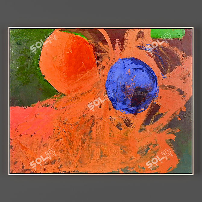 Modern Abstract Painting Collection 3D model image 1