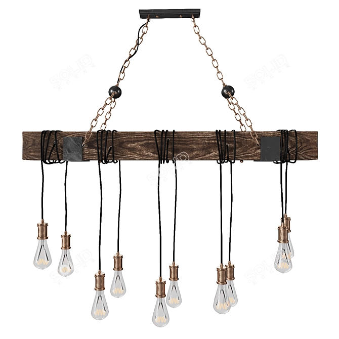 Modern Adjustable Ceiling Light 3D model image 3