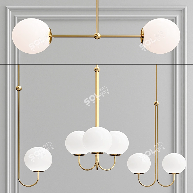 Scandinavian Style Hanging Lamp 3D model image 1