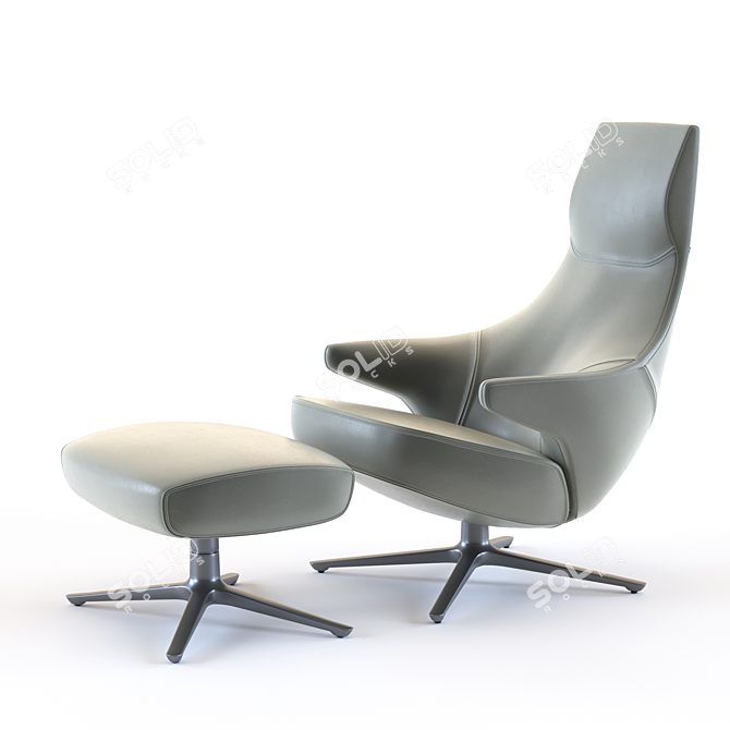 Poltrona Frau Jay Lounge Chair 3D model image 1
